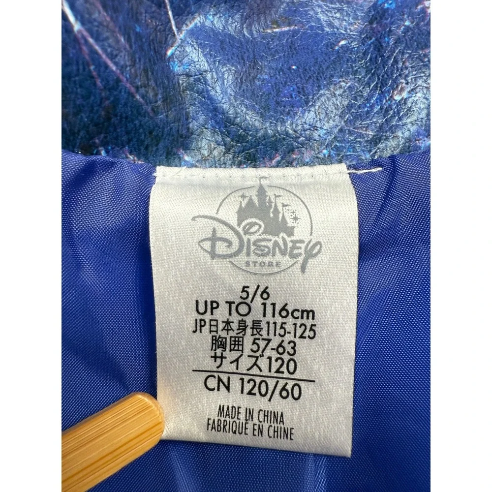Disney Store Descendants 2 Mai Jacket Kids‎ 5/6 Blue Faux Leather Studded Moto - Picture 16 of 16